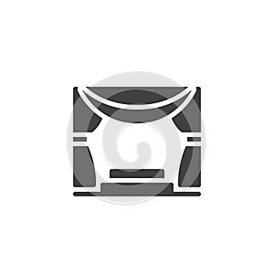 Theatre stage podium vector icon