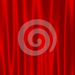 Theatre Stage With Red Velvet Curtains - Artistic Abstract Wave Effect - Background For Design Artworks - Theater Drapes - Surface photo