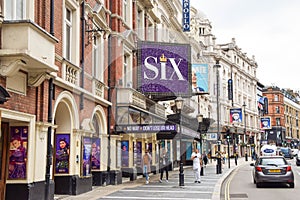 Theatres on Shaftesbury Avenue, London, UK