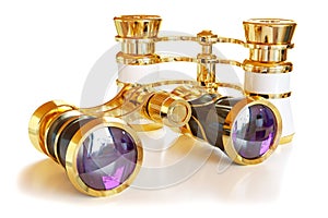 Theatrical golden binoculars