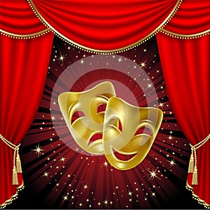 Theatrical masks photo