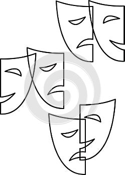 Theatrical masks - Tragedy and Comedy