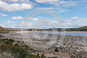 Theewaterskloof Dam in drought in Western Cape province, South Africa