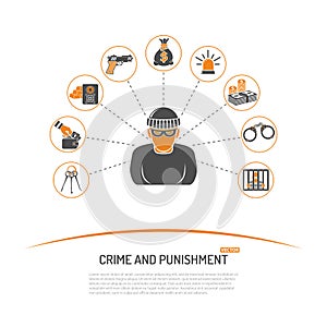 Theft Crime and Punishment Concept