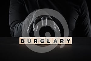 Theft, crime, robbery or burglary concept