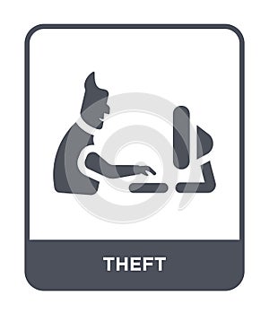 theft icon in trendy design style. theft icon isolated on white background. theft vector icon simple and modern flat symbol for