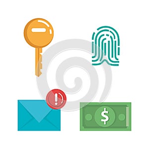 Theft identity set icons