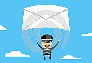Theif use Phishing Mail to hacking, vector