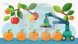 With their advanced optical recognition systems robotic fruit pickers can distinguish between ripe and unripe fruit only photo