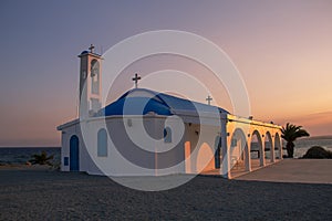 Thekla Chapel at sunset in Ayia Napa