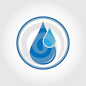 Theme of ecology and environmental protection. Logo for water supply