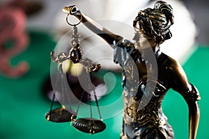 Themis figurine. The criminal law.