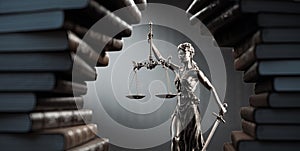 Themis Statue of justice Law Legal System Justice Crime concept