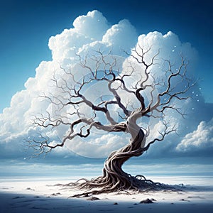 Barren fig tree abstract