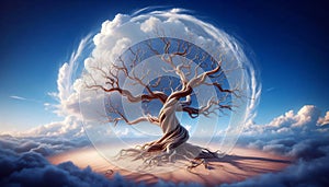 Barren fig tree abstract