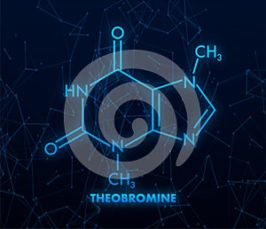 Theobromine chemical formula. Theobromine chemical molecular structure