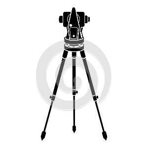 Theodolite icon, simple style