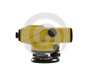 Theodolite isolated on white background. clipping path.