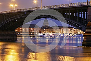 Theodor Heuss Bridge and Christuskirche