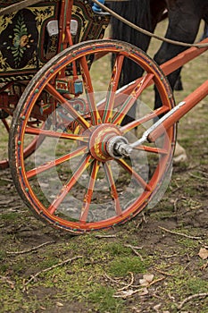 Decorated cart for St. Theodore`s day