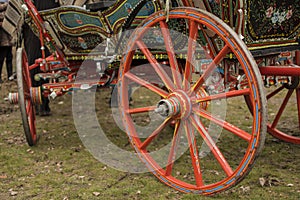 Decorated cart for St. Theodore`s day