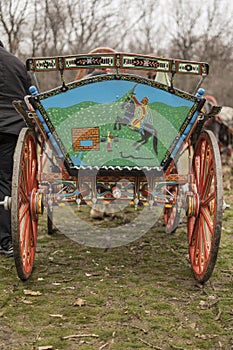 Decorated cart for St. Theodore`s day