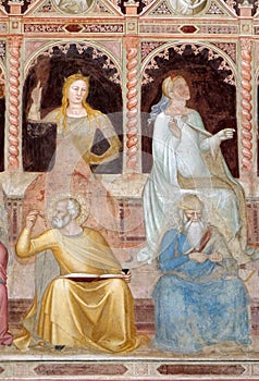 Theology-St. John od Damascus, Contemplation-St. Dionysius the Areopagite, Santa Maria Novella church in Florence