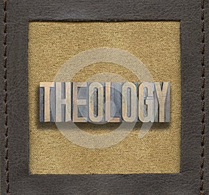 Theology word framed