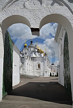 Theophany Bogoyavlensky Monastery of 15th century as  location of ancient Feodorovskaya Icon of Mother of God, Golden Ring of Ru
