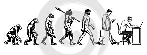 Theory of evolution of man