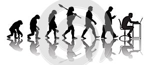 Theory of evolution of man