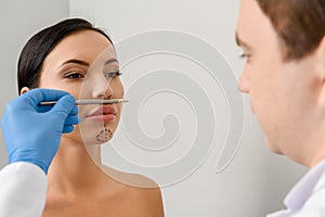 Therapeutic correlating chin of sure female
