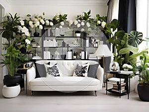 Black and white interior design for modern homes photo