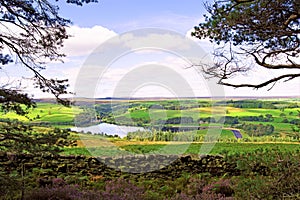 View of Leighton Reservoir POV3, from the Swinton Estate, Swinton, Ripon, North Yorkshire, England. photo