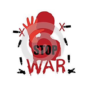 There is no war. Concept stop the war.vector graphic
