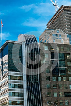 There is a part of the construction of high-rise building