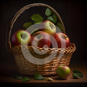 There are only a small number of apples contained within the basket. AI