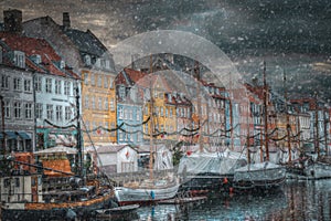 Nyhavn is the old harbor of Copenhagen