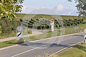 The `Poysbrunner Kreuz`, a wayshrine on the route from Poysdorf to Poysbrunn, Lower Austria photo
