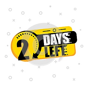 There are two days left. Vector illustration on a white background