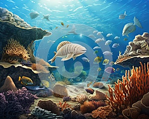 There was marine life in the ordovician period. photo