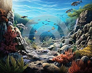 There was marine life in the ordovician period. photo