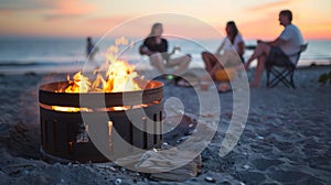 Theres nothing quite like the camaraderie around a beach fire pit with friends and families gathered around cooking and photo