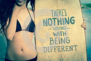Theres nothing wrong with being different vector photo