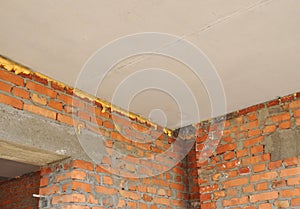 Thermal Bridging: Home Insulation & Reduced Heat Loss Indoor for Energy Saving. Prevent Thermal Bridging. photo