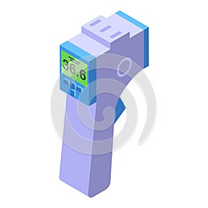 Thermal control icon isometric vector. Camera temperature