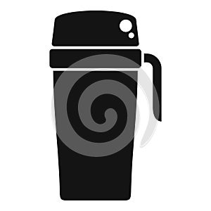 Thermal cup icon simple vector. Coffee mug
