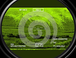 Thermal gun sight on target