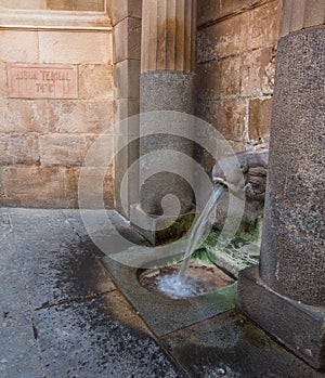 Thermal hot water fountain photo