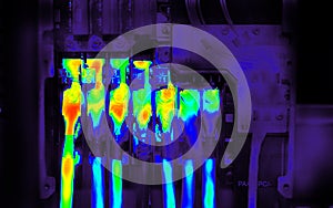 Thermal image of power electric wires